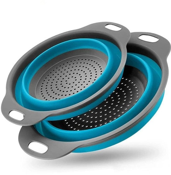 Set di drenaggio da cucina pieghevole - 2 pezzi - Set di drenaggio da cucina con setola in silicone - Set di drenaggio da cucina pieghevole e flessibile - Sicuro e duraturo - Progettato in modo compatto