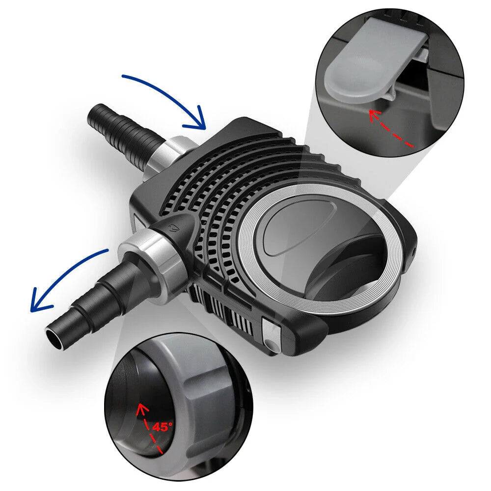Pompa per acqua per laghetto ecologica con filtro e filtrazione a ruscello 3600 litri all'ora 20 watt koi 16_0002048