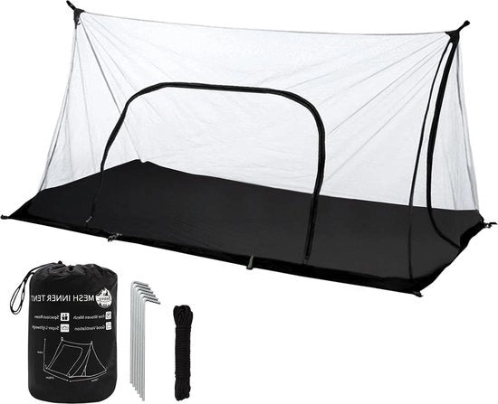 Tenda da Campeggio con Asta da Tenda, Rete da Tenda, Velo da Ventilazione - Buona Ventilazione - Tenda Ultraleggera da Trekking per Borsa - 2 Persone Tenda Estiva - Pavimento in Tessuto Oxford Impermeabile - 210 cm x 120 cm x 110 cm