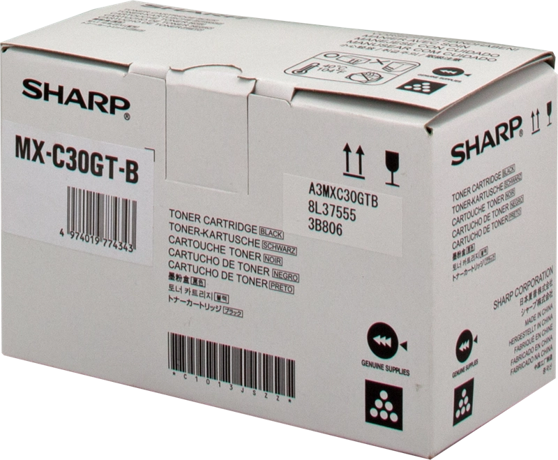 ORIGINAL Sharp toner nero MX-C30GTB ~6000 Seiten