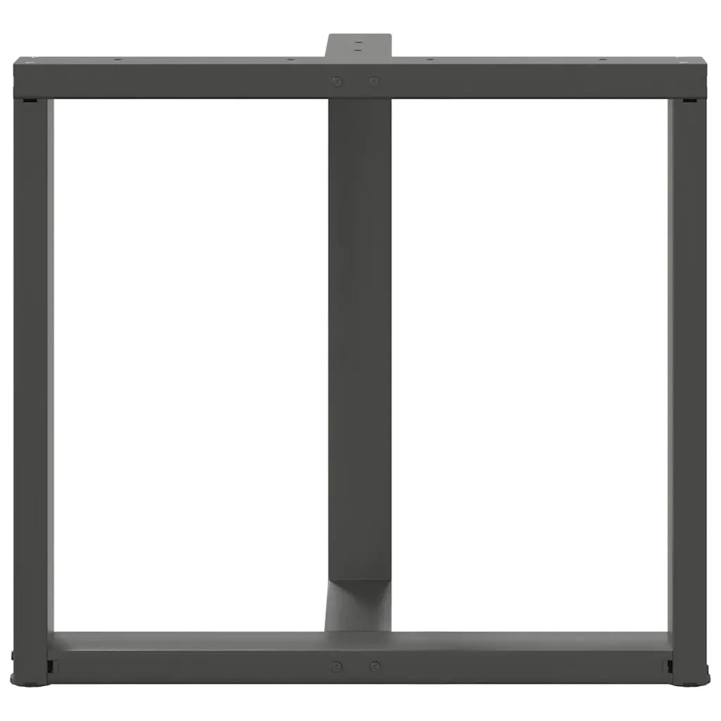Gambe per tavolo da pranzo a forma di T 2 pz Antracite 80x35x(72-73) cm Acciaio