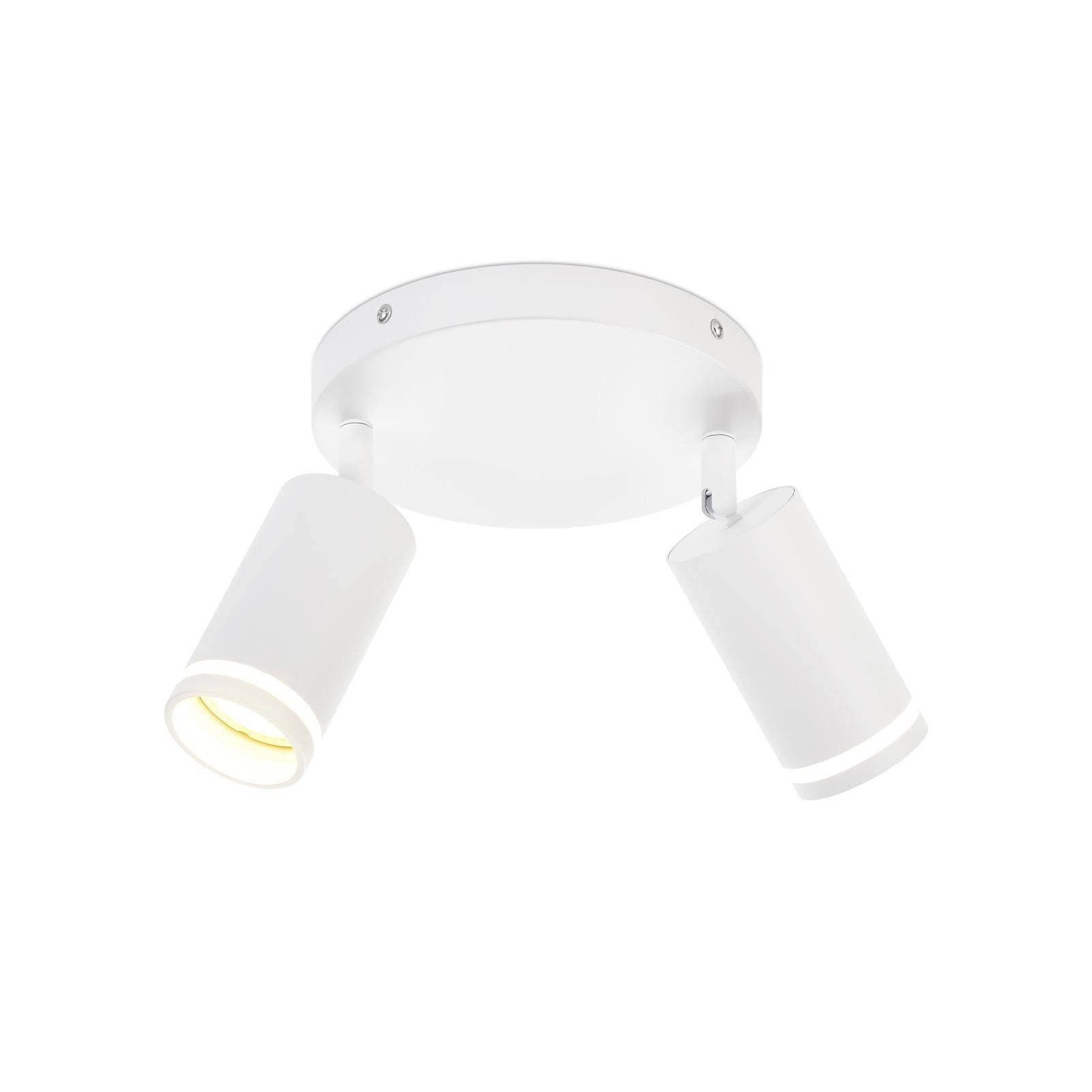 ZMH Faretto da soffitto bianchi 2 luci GU10 orientabili 355° per corridoio