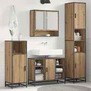 Set di mobili per il bagno con porta 3 pcs Rovere artigianale 3402481