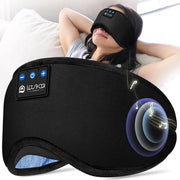 Slaapmasker con cuffia Bluetooth, 100% impermeabile al luce, cuffia da sonno ultradolce per viaggi, pisolini, yoga, meditazione per donne e uomini, nero