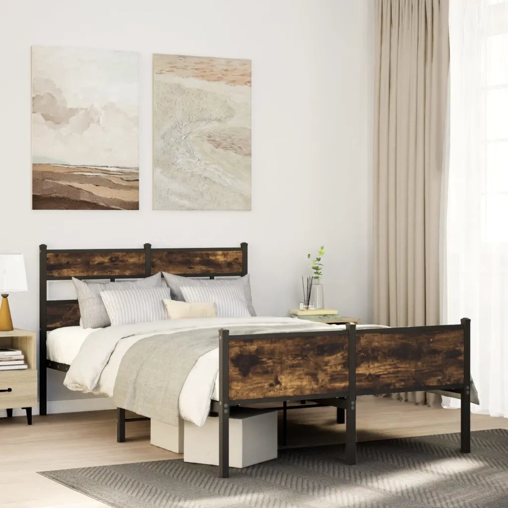 Giroletto senza Materasso Rovere Fumo 120x190 cm in Truciolato
