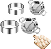 Set di formaggio per ravioli in acciaio inossidabile da 4 pezzi - Faccia ravioli - Sacca per pasta - Strumento per ravioli - Accessori per pasta - Cucina - Aiuto per la cucina - Superficie non aderente.
