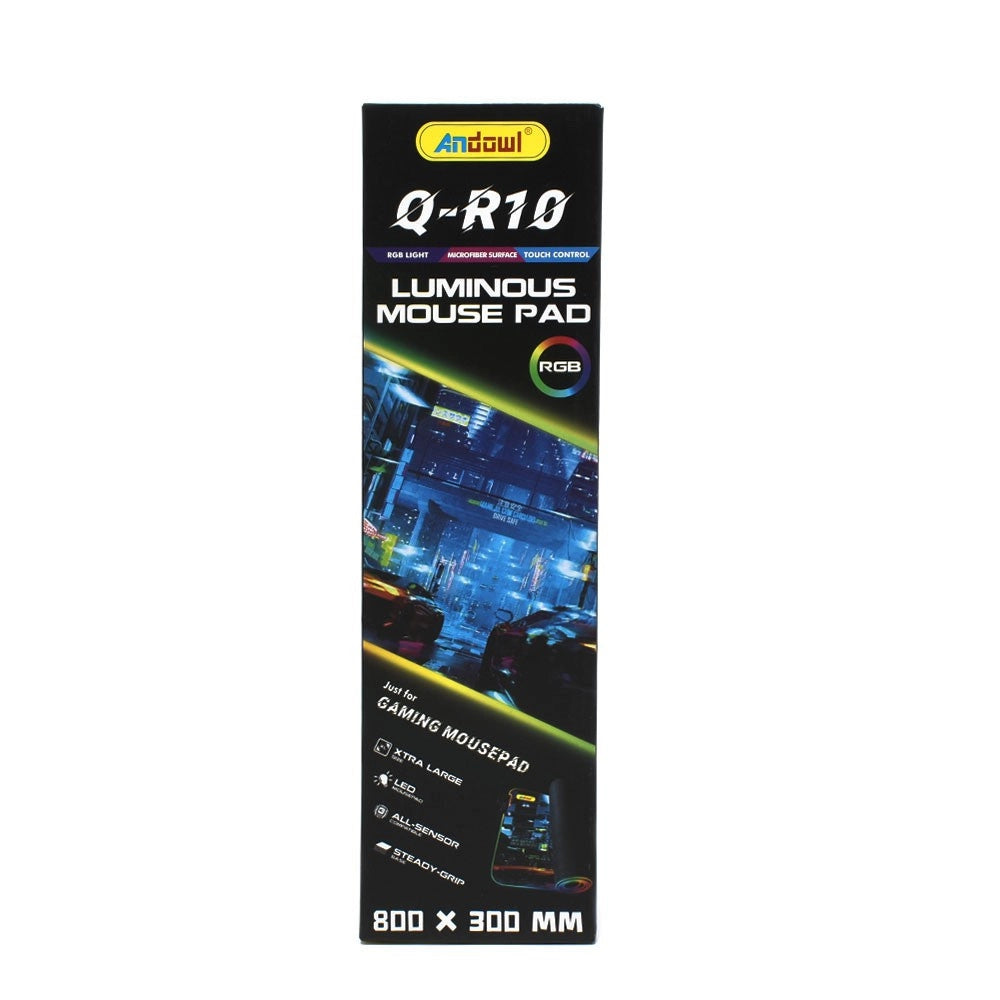 Trade Shop - Tappetino Gaming Mouse Pad I Giochi Iniziano Con Led Rgb Outline 80 X 30cm Q-r10 -