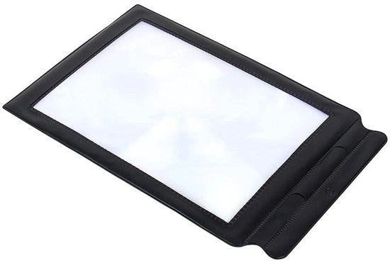 Verglasso 3-magnificanti A4 - Lente PVC - Flessibile - Lente Fresnel di Alta Qualità - Ideale per la Lettura - Amplificatore di Immagine