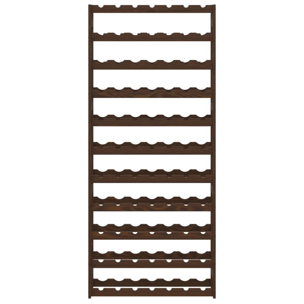 Portabottiglie per 77 Bottiglie Marrone Legno Massello di Pino
