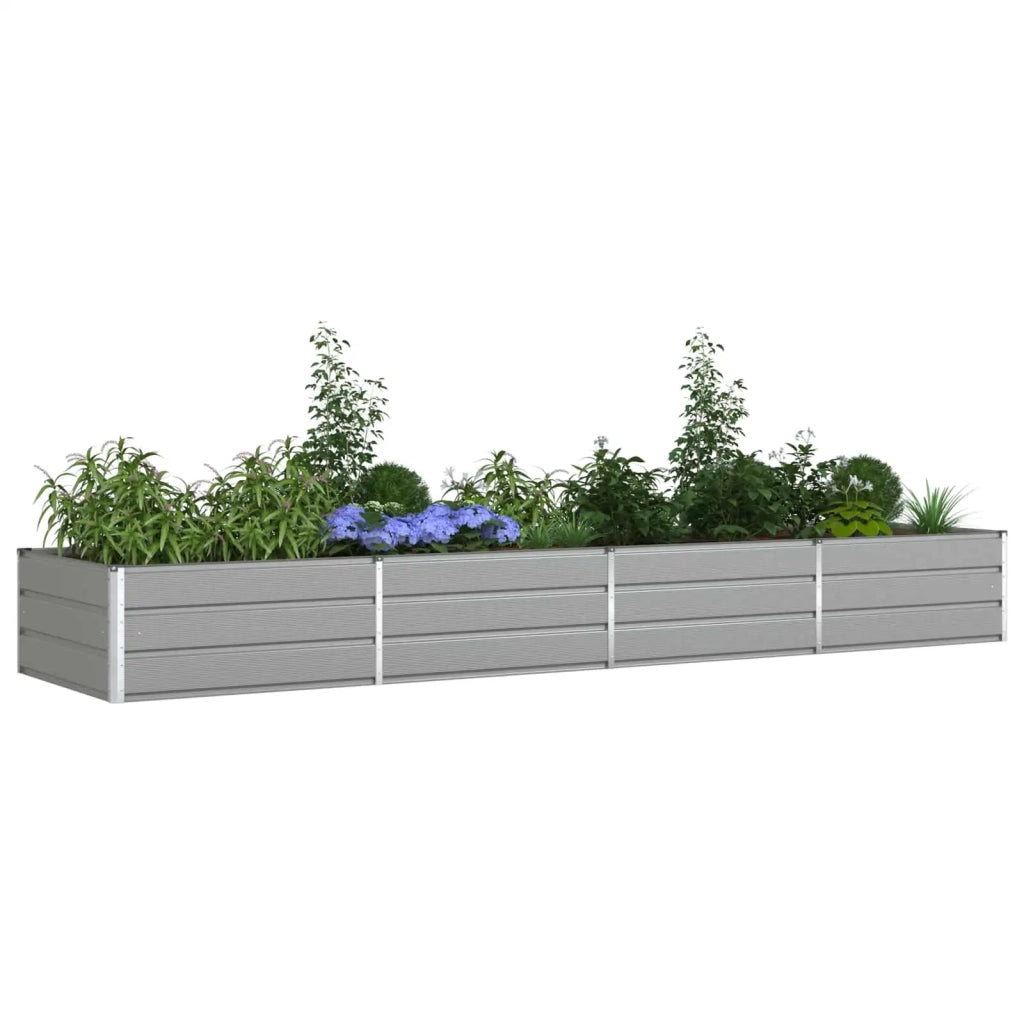 Fioriera Grigio chiaro 385 x 100 x 45 cm Acciaio zincato