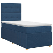 Letto box spring con materasso Blu 100 x 200 cm Tessuto 3454332