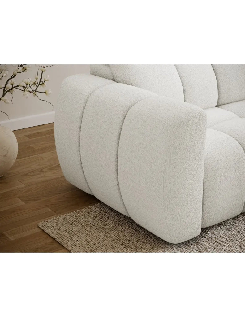 Divano angolare elettrico FANOTI 3 posti beige – angolo destro – versione 2
