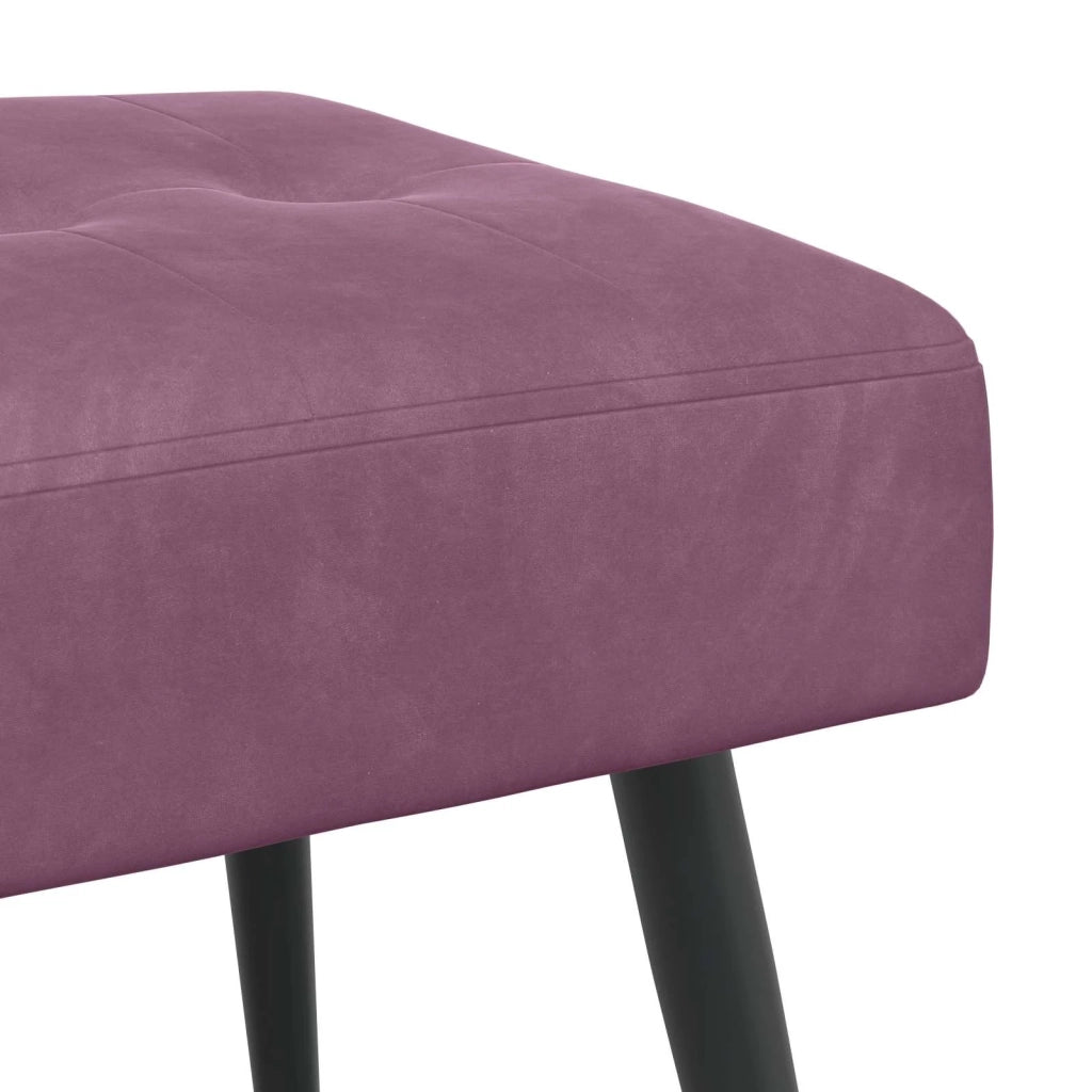 Panchina con bottoni imbottiti Viola 60 x 40 x 45 cm Velluto 42038514