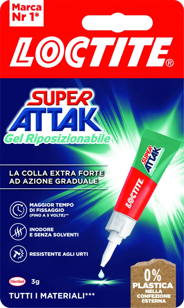 Henkel COLLA SUPER ATTAK GEL RIPOSIZIONABILE gr. 3 12.00 pz