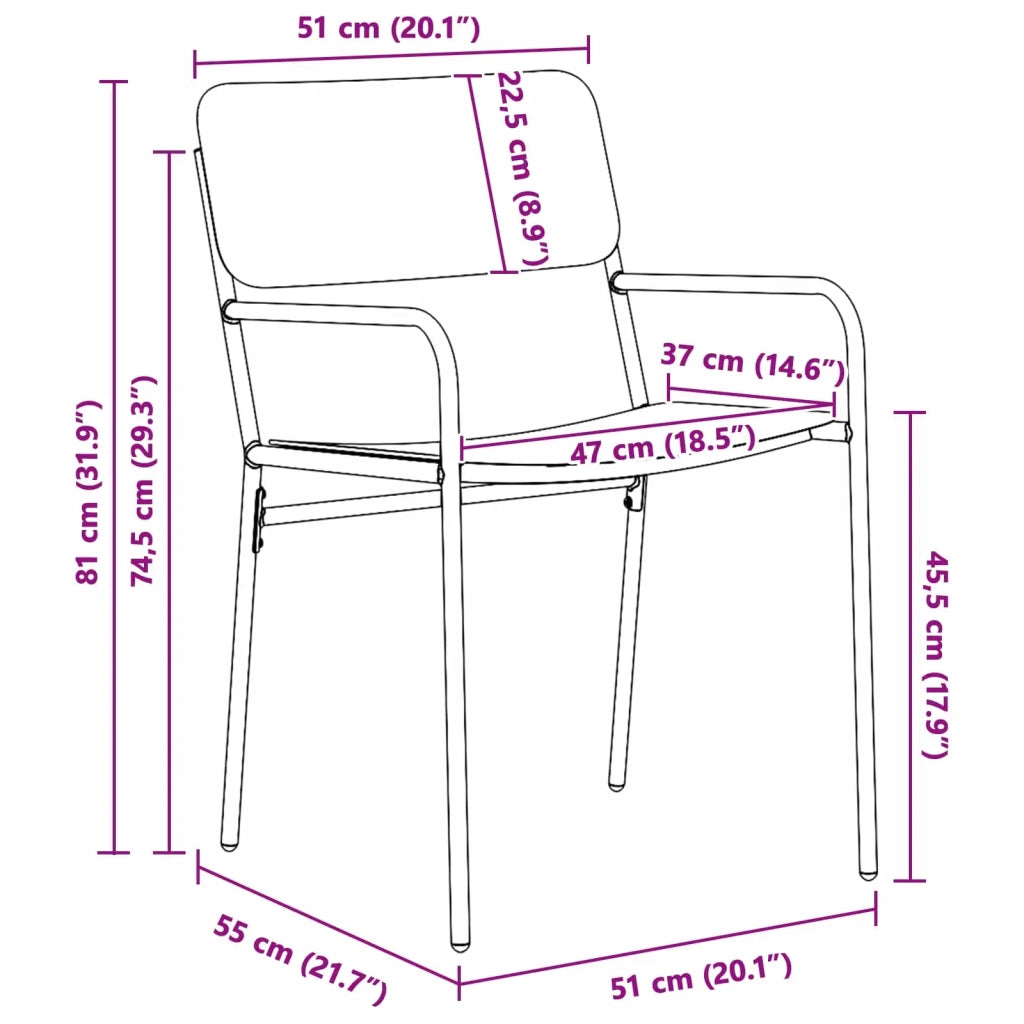 Set da pranzo 5 pz Antracite Acciaio 3422862