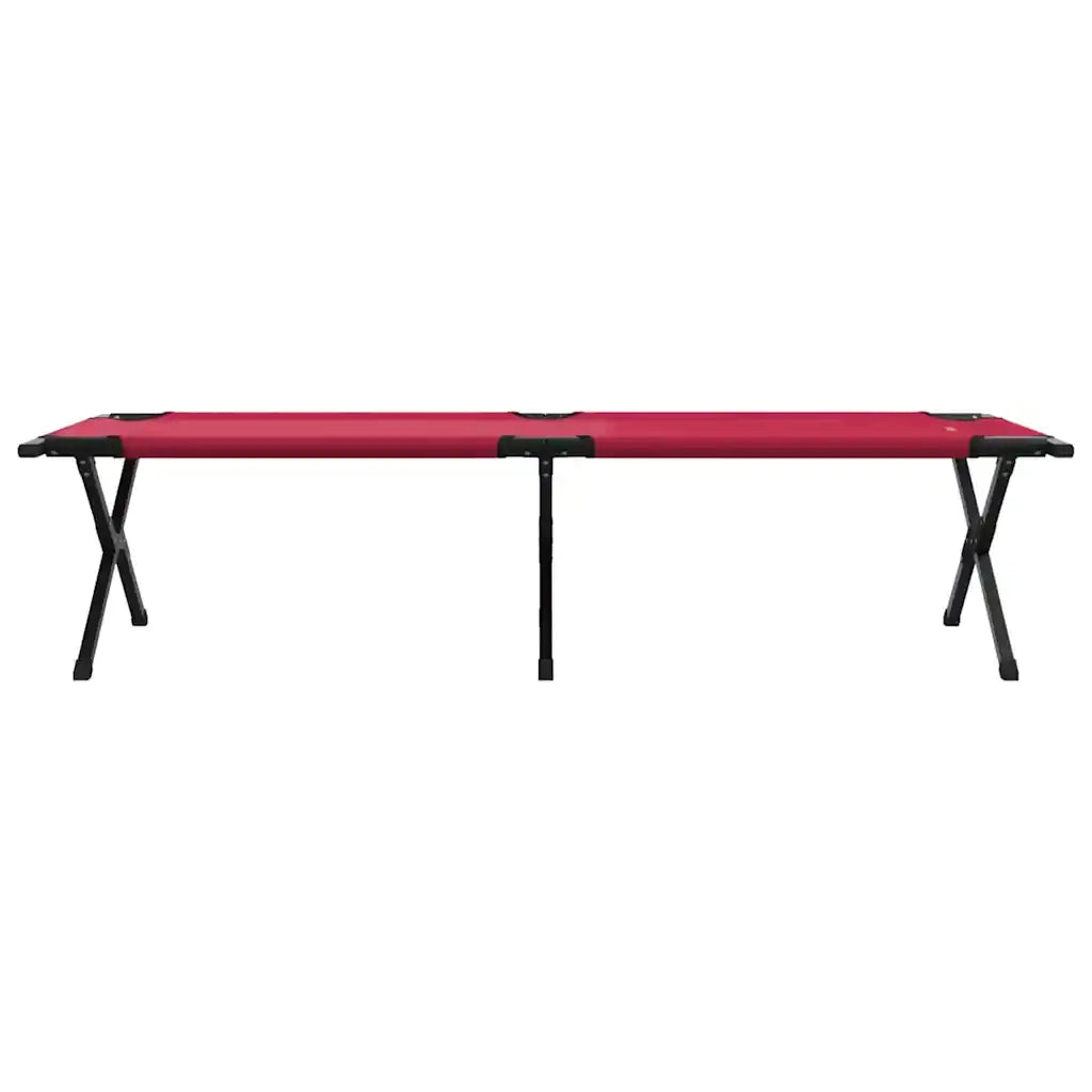 Letto da campeggio pieghevole 2 pz Rosso 193 x 69 x 45 cm CFW6979555