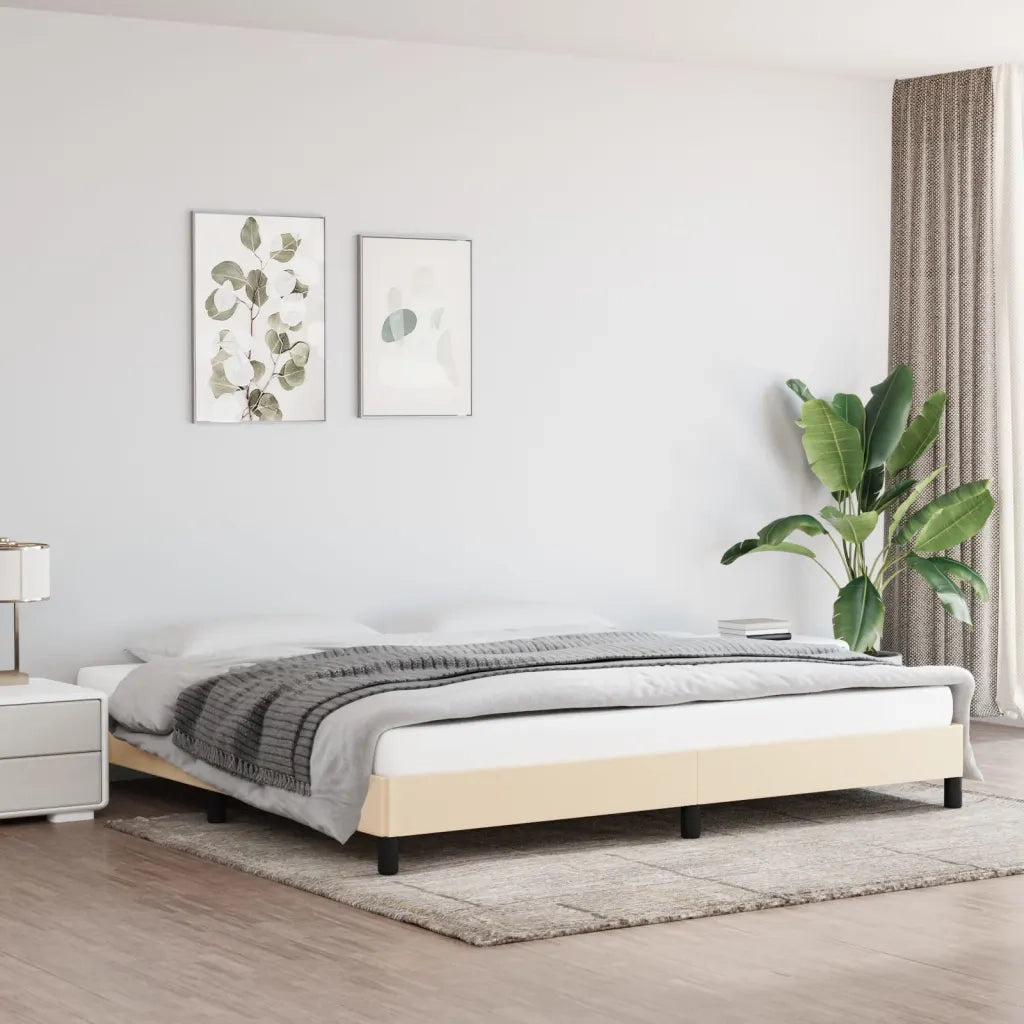 Giroletto senza Materasso Crema 200x200 cm in Tessuto 346749