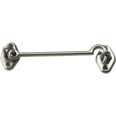 FERMAPERSIANE A GANCIO - OTTONE CROMO SATINATO + PIASTRINA MM 120- 10 pezzi