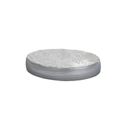 Porta sapone bianco/argento in resina - serie damasco