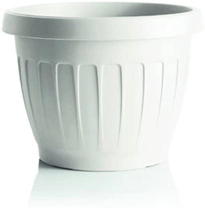 BAMA VASO DA TERRA IN PLASTICA ROTONDO 35 CM COLORE BIANCO