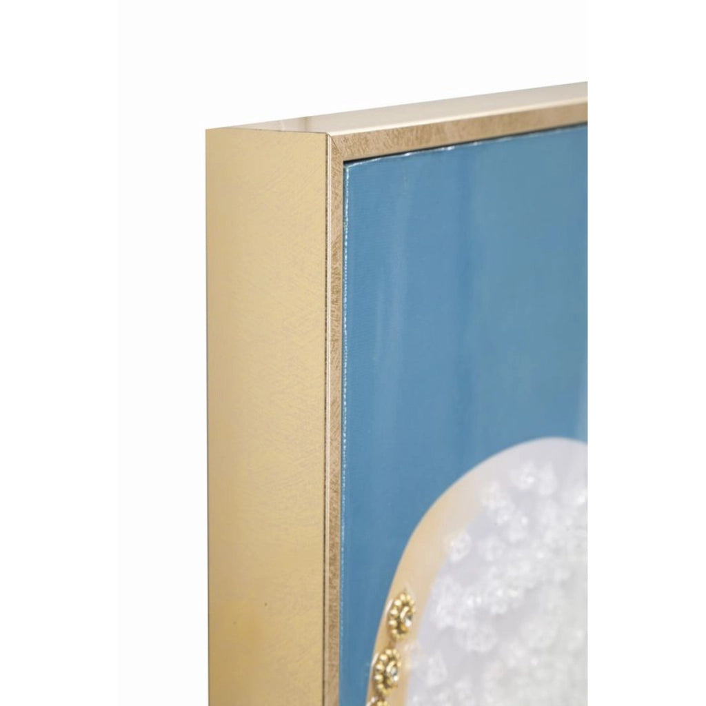 Dipinto su tela Dori B dama con cappello fiorito, 62x92 cm