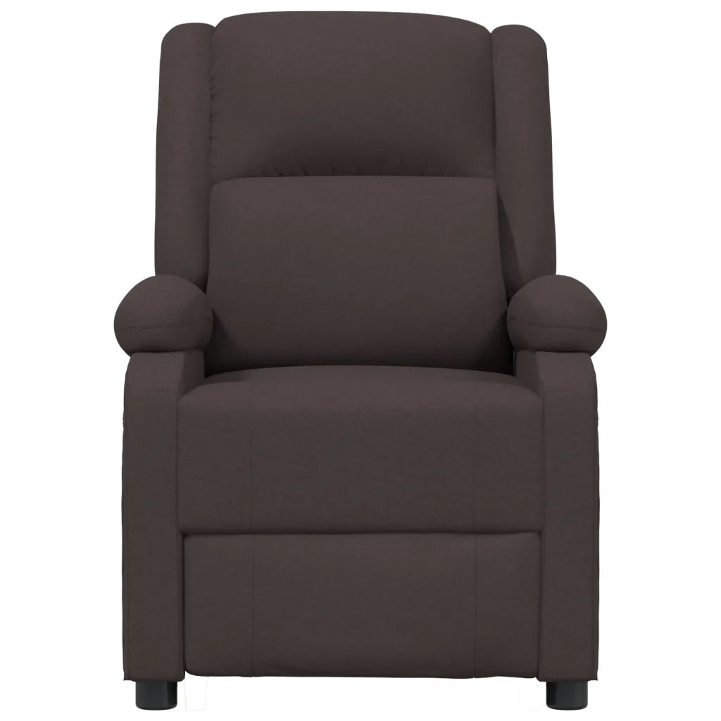 Poltrona Elettrica Reclinabile Marrone Scuro in Tessuto 3098357