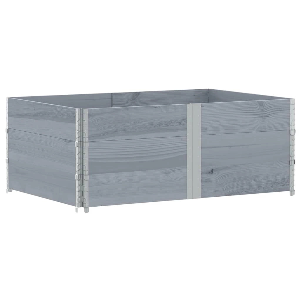 Vassoio per fioriera aiuola rialzata piante fiori terrazza giardino 150 x 100 cm legno massello di pino grigio 02_0037419