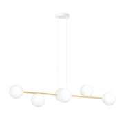 Lampadario Emibig Gravity 6 6xE14 bianco oro 110cm