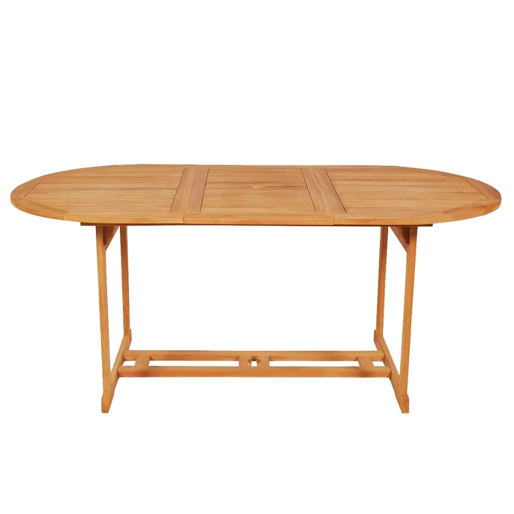 Set da pranzo da giardino per esterni da 9 pezzi in legno massello di teak 02_0014082