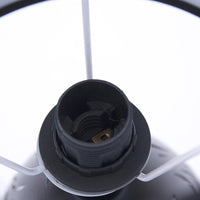 Lampada da Tavolo Ø18xH31 cm in Metallo Bombata Nera