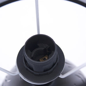 Lampada da Tavolo Ø18xH31 cm in Metallo Bombata Nera