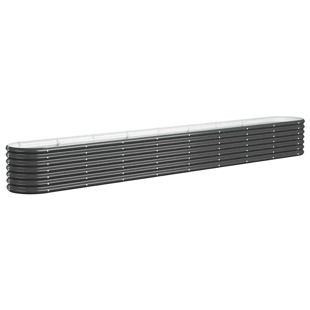 Letto da Giardino in Acciaio a Polvere 332x40x36 cm Antracitecod mxl 95426