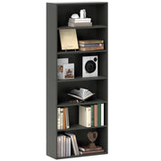 Libreria scaffale 6 livelli regolabile ¨C zephmum ¨C 60x24x158.5 cm nero