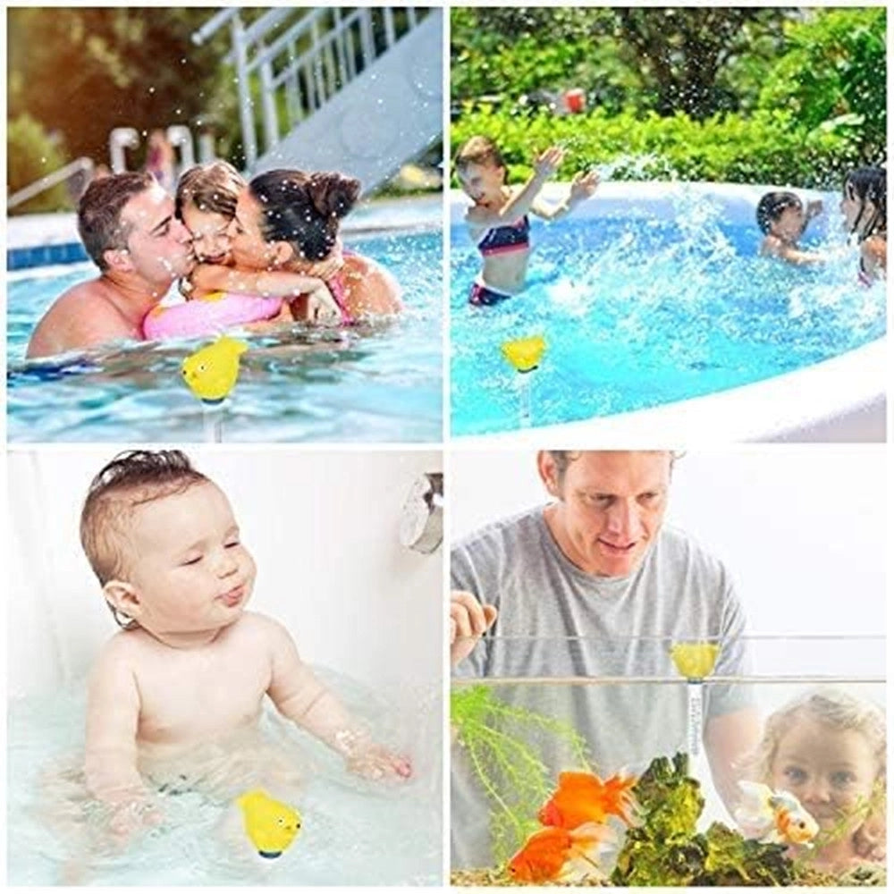 Trade Shop - Termometro Per Piscina Vasca Bambini Animaletto Galleggiante Con Cordino 21cm 016989 -