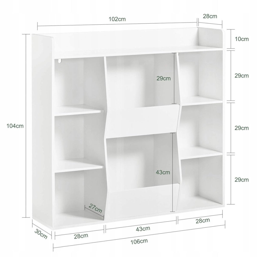 Libreria, bianca 106x30x104 cm
