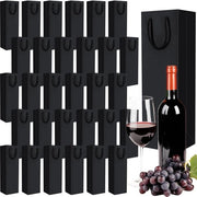 Sacchetto per Vino da 30 pezzi - Carta di Carta - Riciclabile - Maniglie a Rotella - Solido - Ideale per Regali - Sacchetto Regalo