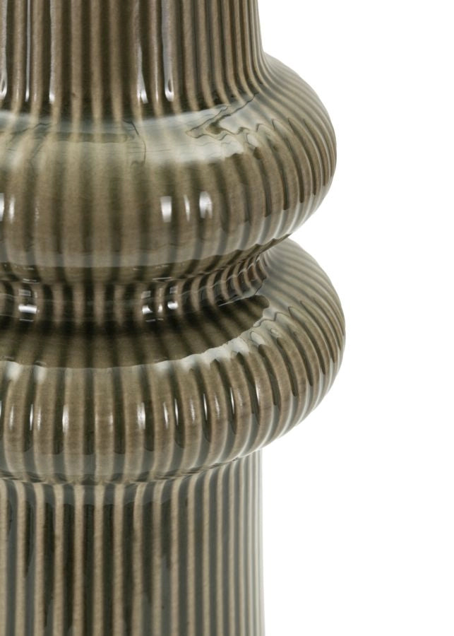 Vaso Armony Ø13x25 cm in Ceramica Verde