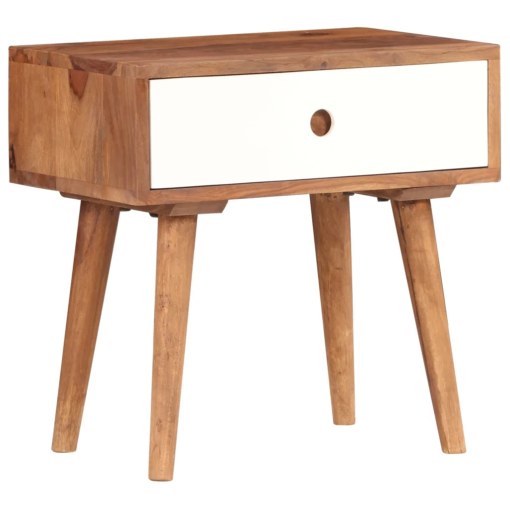 Comodino in Legno Massello di Acacia 45x30x45 cm 246263
