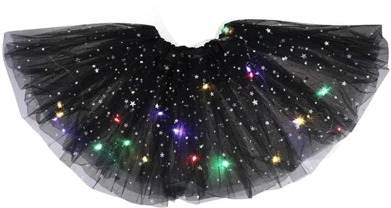 Luce a Led - Abito da Ballo Scintillante - Unico Modello - Paillettoni - Ideale per la Danza e le Feste - Comodo e Stiloso