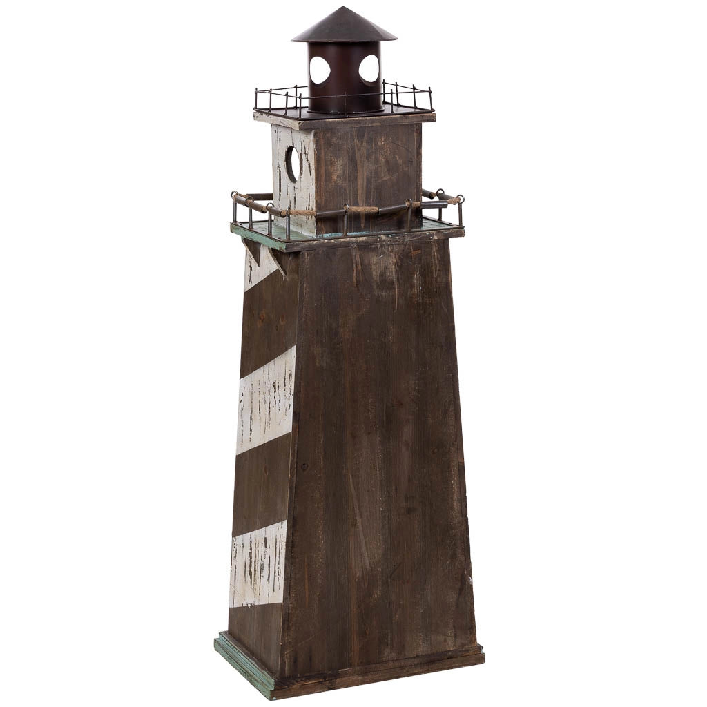 Mensola Lighthouse in legno e metallo marrone 41x27x115h cm