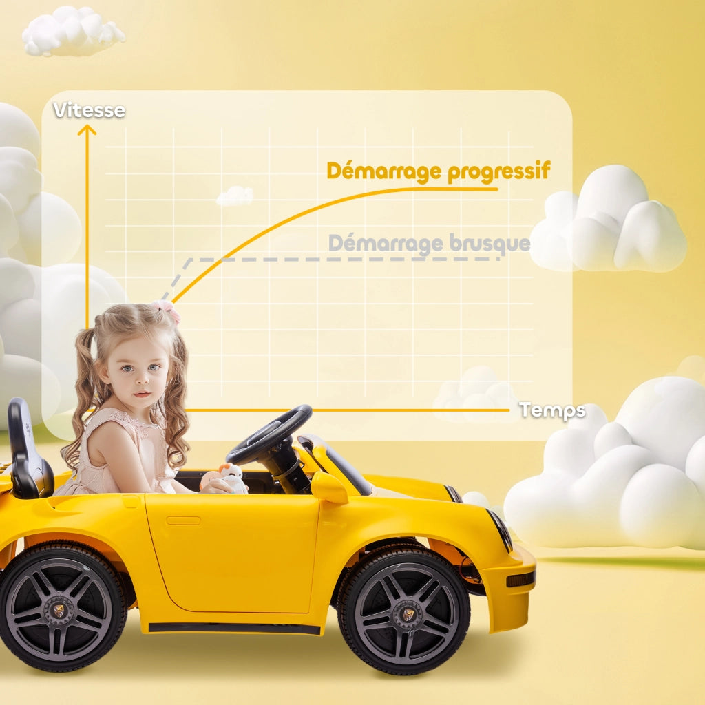 Auto elettrica bambini ¨C zephmum ¨C giallo 103x55x44 cm