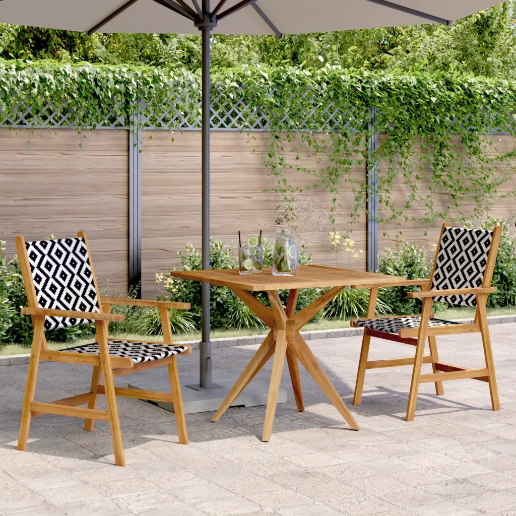 Set da Pranzo per Giardino 3 pz in Legno Massello di Acacia 3283574
