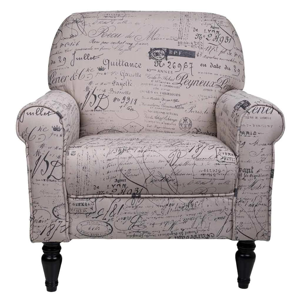 Poltrona imbottita grigia 75x77x89h