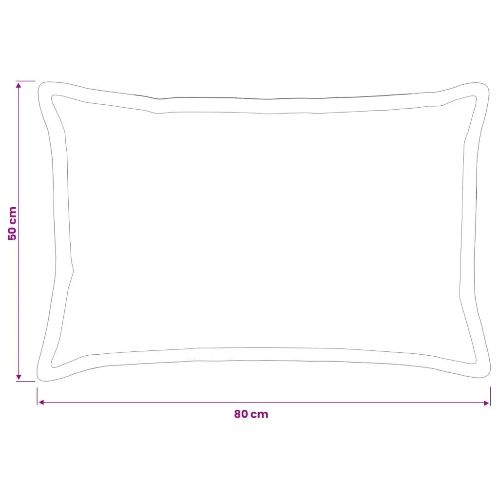 Federa 6 pcs HOUTEN Nero 50 x 80 cm Velluto 920060