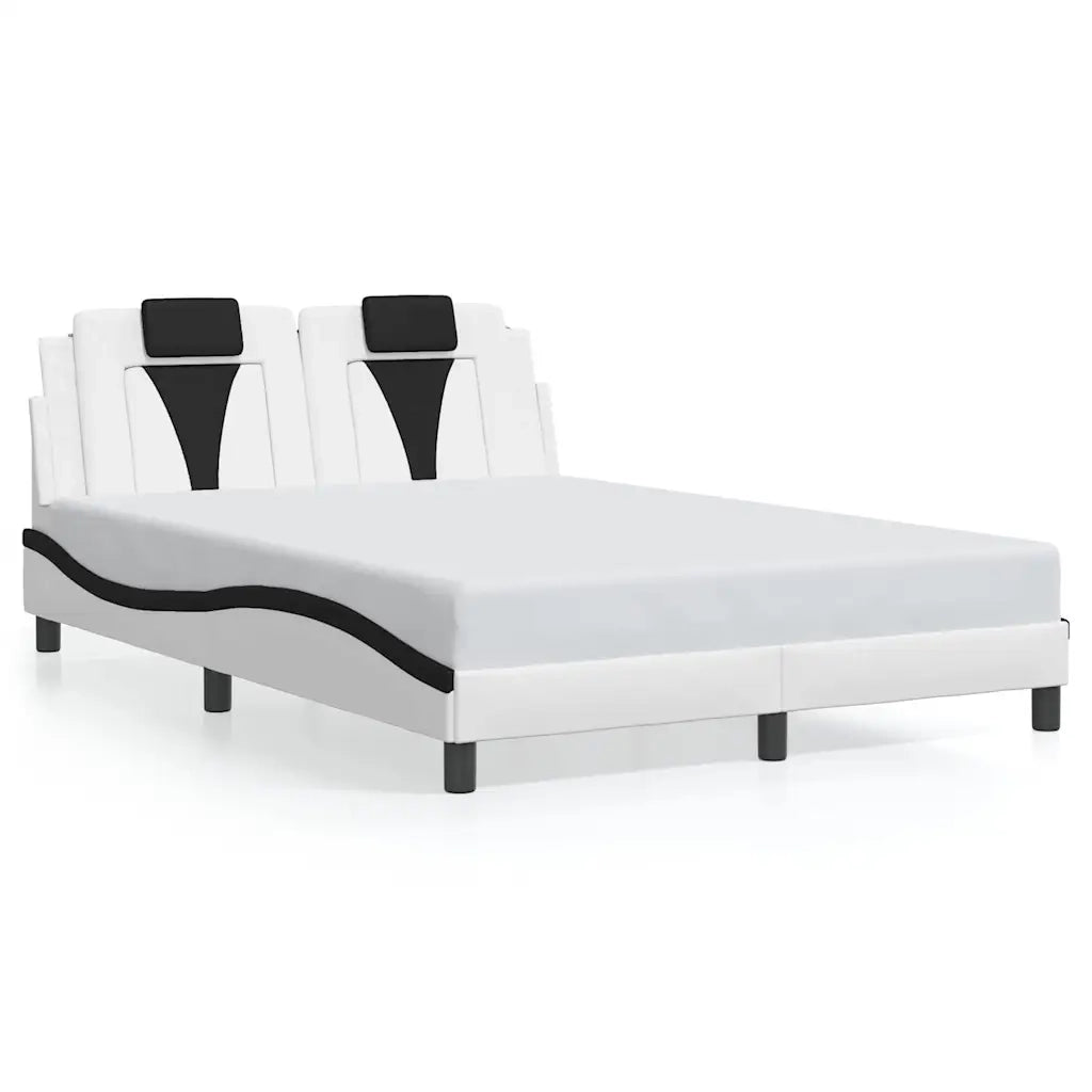Giroletto Viana senza Materasso Nero e Bianco 120x200 cm in Similpelle 3208088