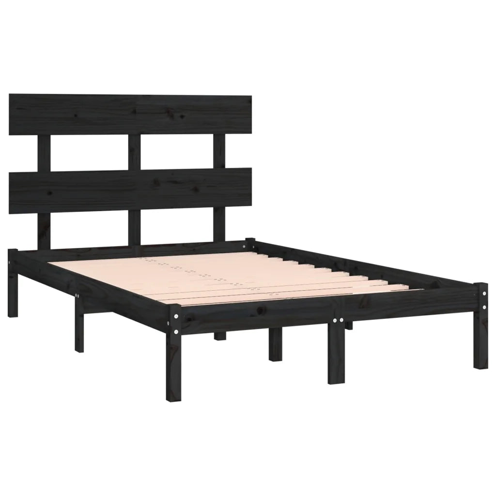 Giroletto Nero in Legno Massello 140x190 cm 3104657