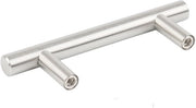Set di Maniglie per Porte in Acciaio Inossidabile - 20 pezzi - T-Bar 100mm - Centri di Collegamento 64mm - Design Moderno - Incluso Kit di Viti