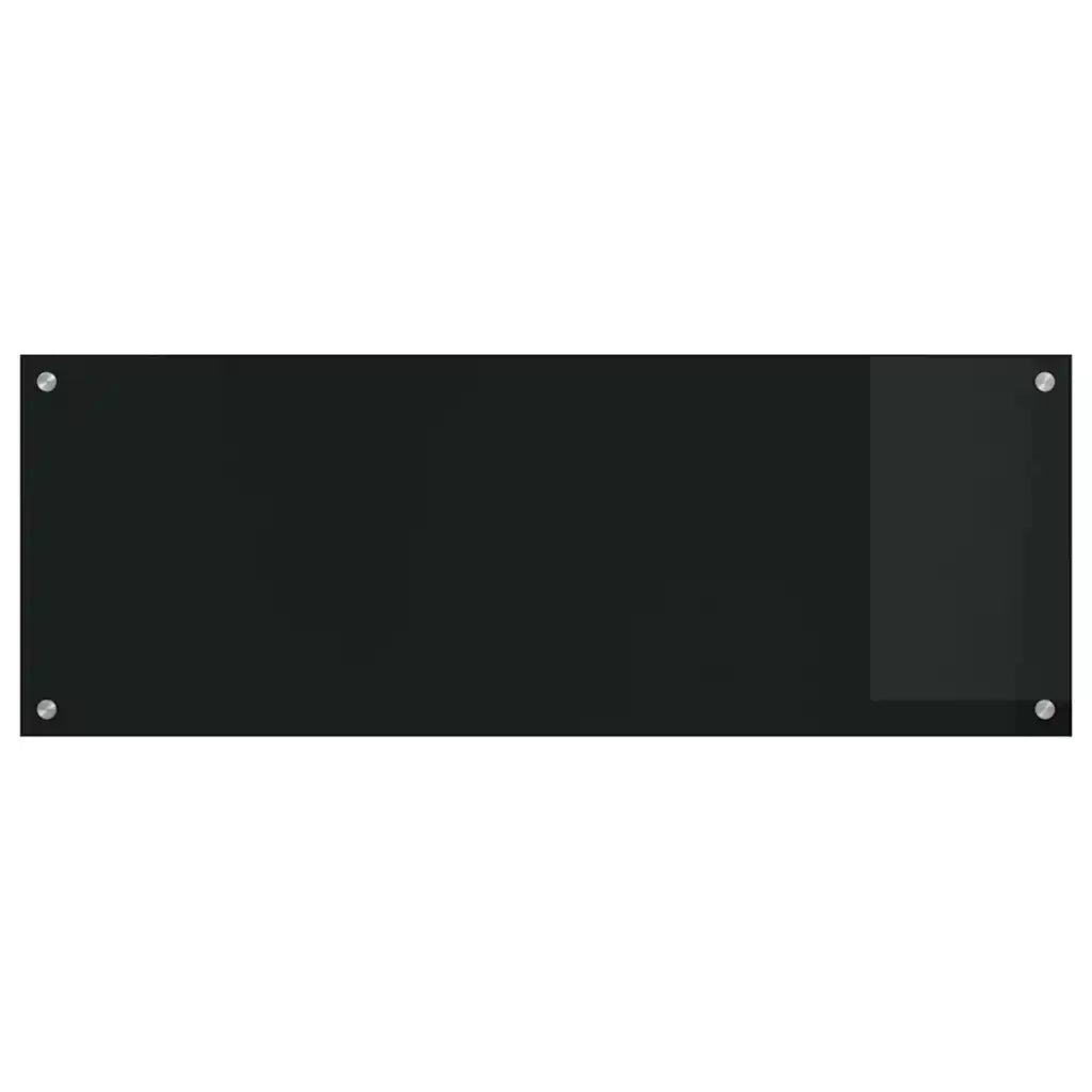 Schienale da cucina 2 pcs Nero 110 x 40 cm vetro temperato 3415494