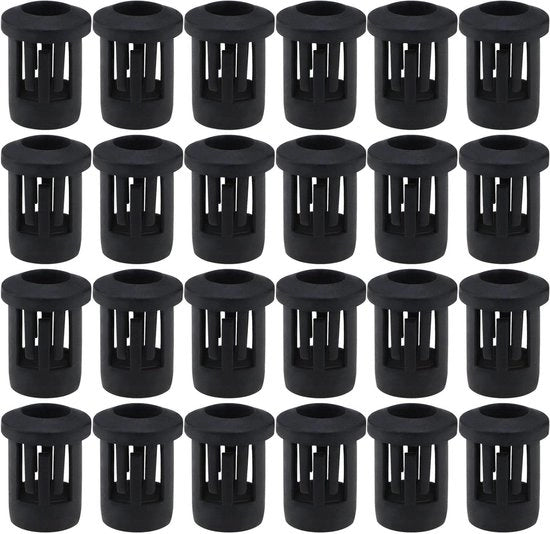 Supporto LED a 5mm - 100 pezzi - Diodo Emitter di Luce - Montaggio - Pannello di Visualizzazione - Base Nera - Fusto di Lampada