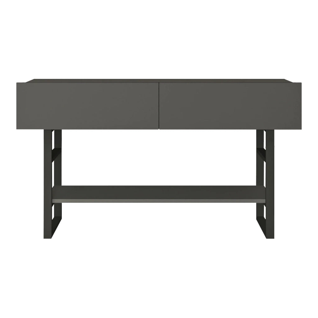 Tavolo consolle 76 x 139 x 43 cm antracite / nero 03_0008585
